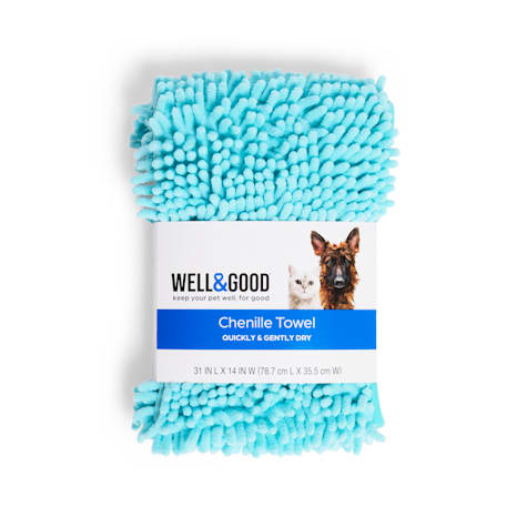 Well & Good Shaggy Chenille Pet Towel in Various Styles