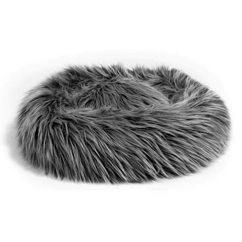 Mau Lifestyle Gray Fluffi Donut Cat Bed