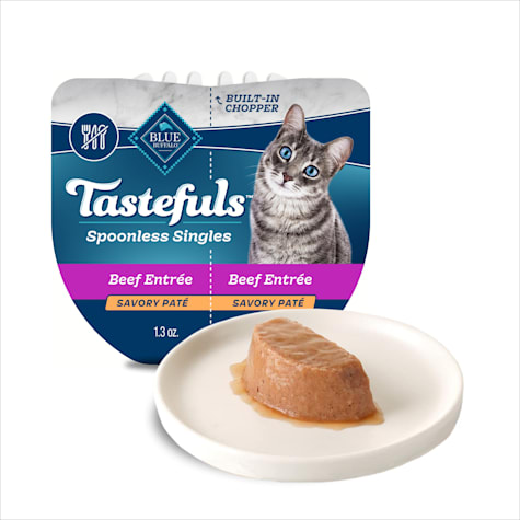 Blue Buffalo Tastefuls Spoonless Singles Beef Entree Natural Wet Cat Food Pate