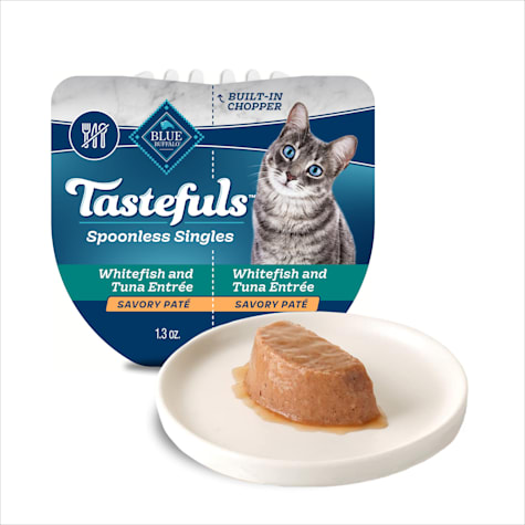 Blue Buffalo Tastefuls Spoonless Singles White Fish & Tuna Entree Natural Wet Cat Food Pate