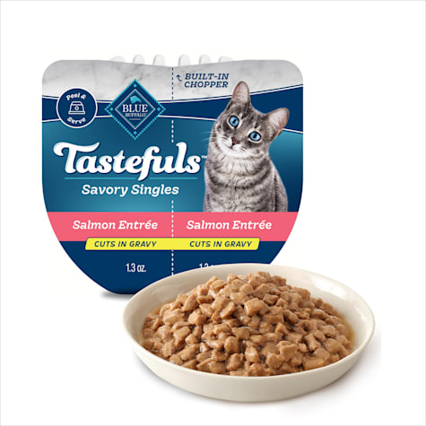 Blue Buffalo Tastefuls Savory Singles Salmon Entree Natural Wet Cat Food in Gravy