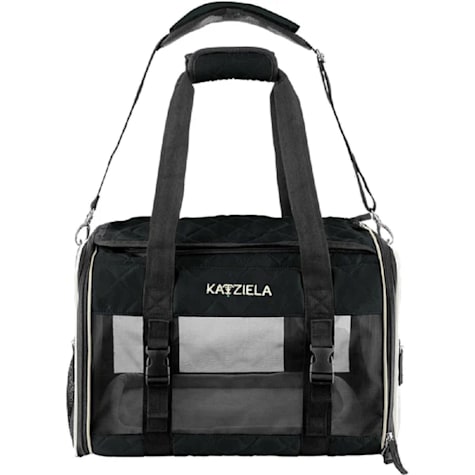 Katziela Quilted Companion Black Pet Carrier