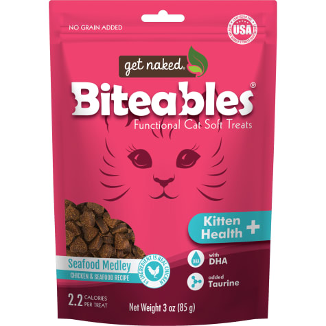 Get Naked Kitten Health Plus Biteables Seafood Medley Recipe Soft Treats
