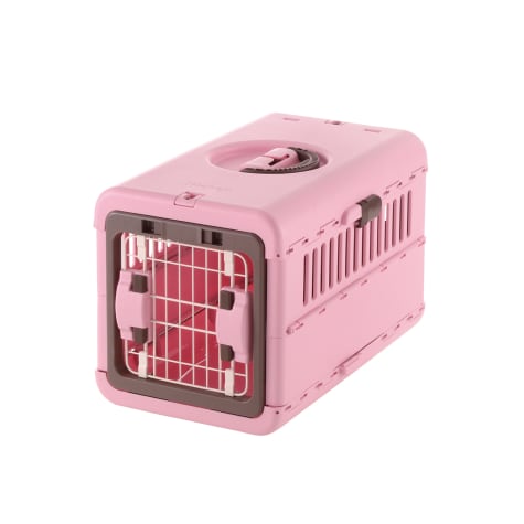 Richell Pink/Brown Foldable Pet Carrier