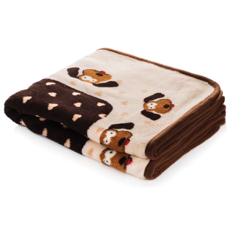 Snuggle Puppy Brown Blanket For Pets