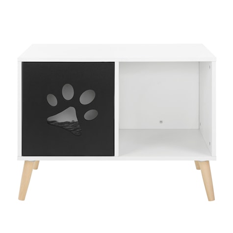 Sam's Pets Black and White Convertible Cat Tree End Table