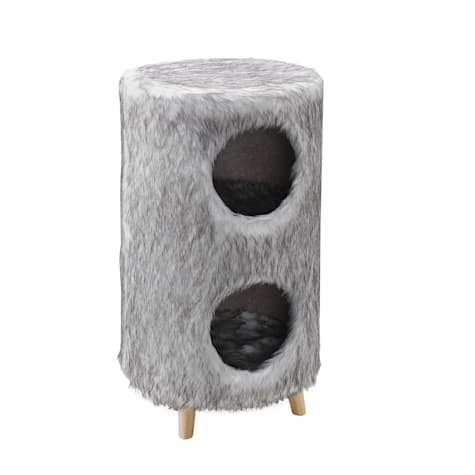 Sam's Pets Gray Pufak Cylinder Cat Tree