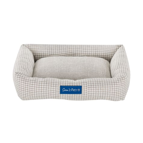 Sam's Pets Arlo Plaid Bolster Dog Bed