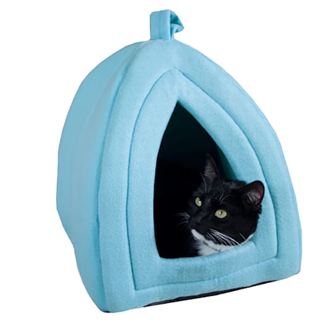 Pet Adobe Blue Igloo Style Tent for Cats