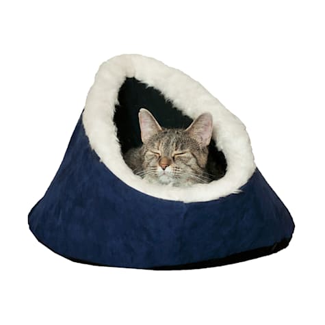 Pet Adobe Blue Feline Comfort Cavern Cat Bed