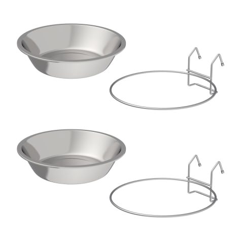 Pet Adobe Stainless Steel Hanging Pet Bowls