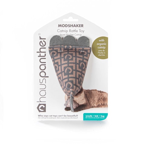 Hauspanther Collection by Primetime Neutral ModShakers Catnip Rattle Cat Toy