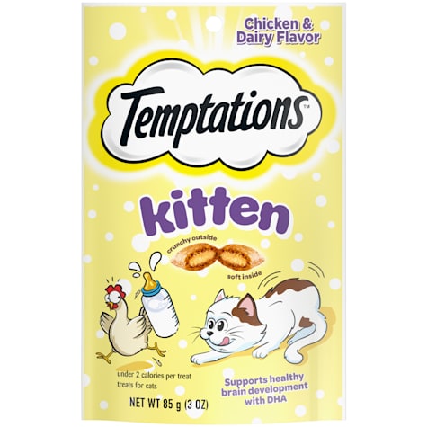 Temptations Chicken and Dairy Flavor Crunchy and Soft Kitten Treats