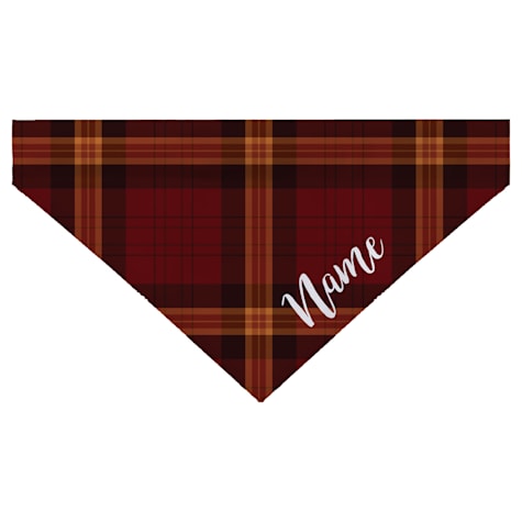 Custom Personalization Solutions Fall Plaid Dog Bandana