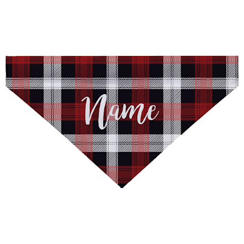 Custom Personalization Solutions Xmas Plaid Dog Bandana
