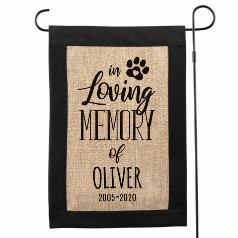 Custom Personalization Solutions In Loving Memory Personalized Memorial Garden Flag for Dogs