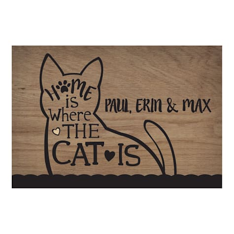 Custom Personalization Solutions Home Is Where The Cat Is Personalized Standard Doormat