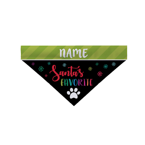 Custom Personalization Solutions Santa Favorite Dog Bandana