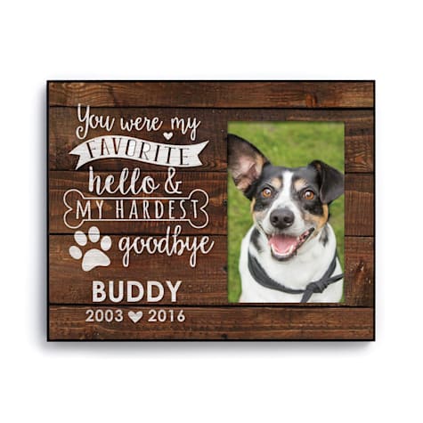 Custom Personalization Solutions You Were My Hardest Goodbye Picture Frame for Dogs