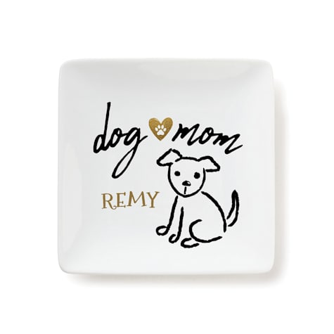 Custom Personalization Solutions Dog Mom Personalized Ceramic Trinket Dish