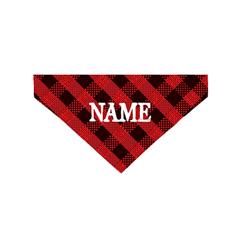 Custom Personalization Solutions Buffalo Plaid Dog Bandana