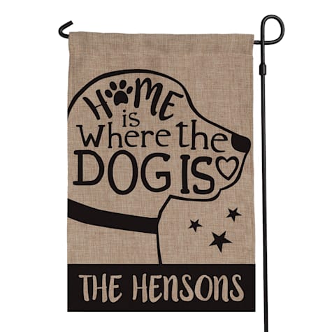 Custom Personalization Solutions Home Is Where The Dog Personalized Garden Flag for Dogs