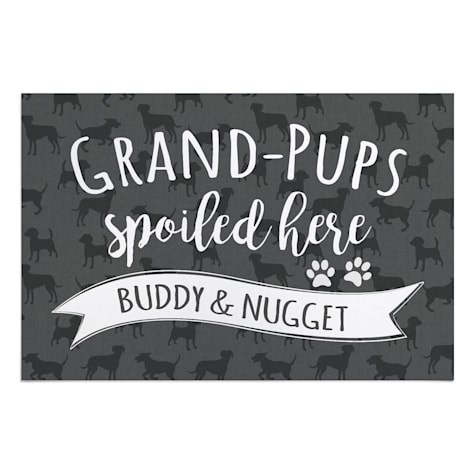 Custom Personalization Solutions Grand Pups Spoiled Here Personalized Doormat