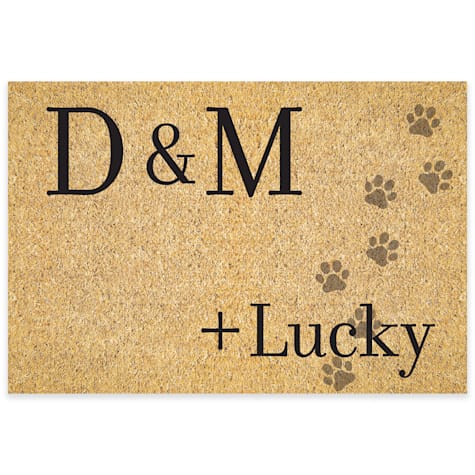 Custom Personalization Solutions You, Me and the Dog Personalized Doormat