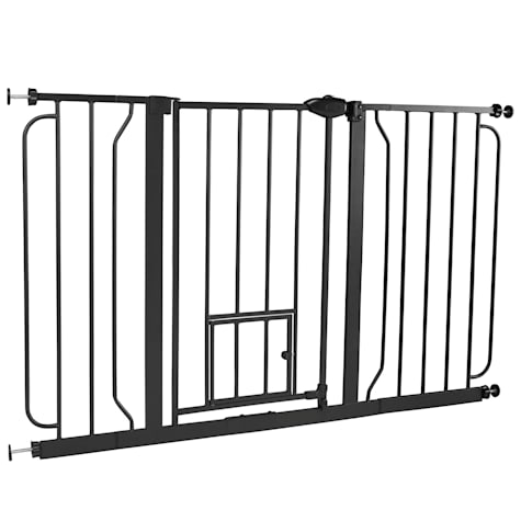EveryYay In The Zone Black Steel Walk-Through Pet Gate