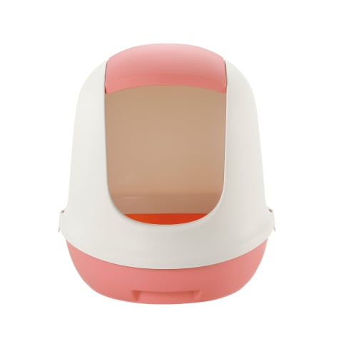Richell Paw Trax Pink Dome Hooded Cat Litter Box