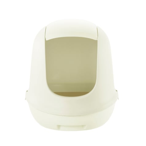 Richell Paw Trax White Dome Hooded Cat Litter Box