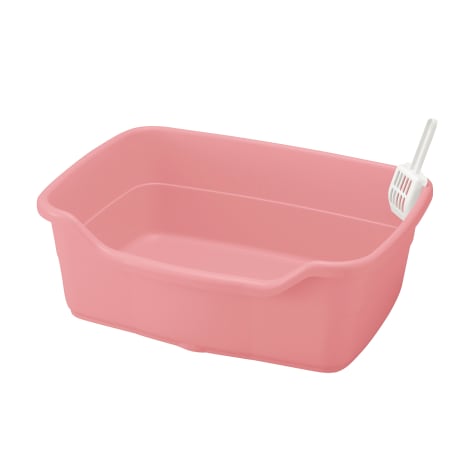 Richell Paw Trax Pink Wide Cat Litter Pan