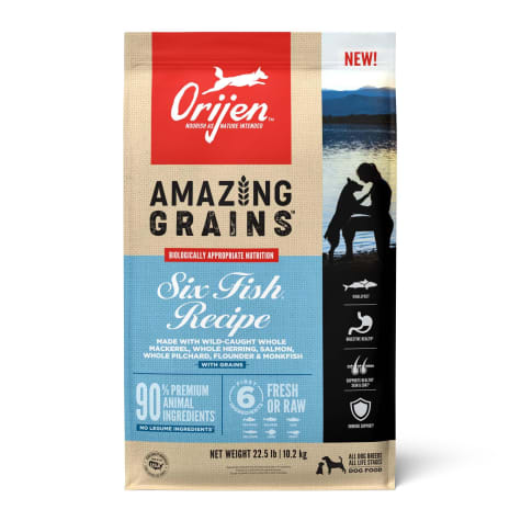 ORIJEN High Protein, Amazing Grains Six Fish Dry Dog Food