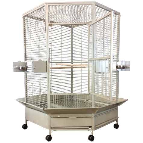 A&E Cage Company X-Large Corner Cage in Platinum