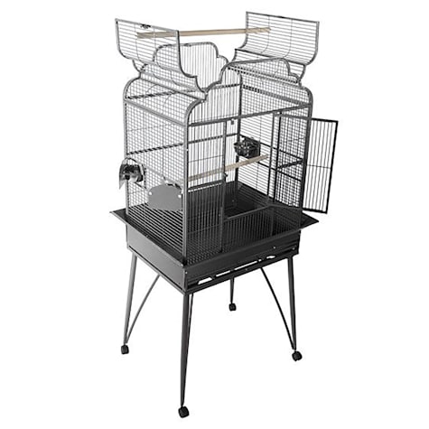 A&E Cage Company 2620 Victorian Open Top Bird Cage in Platinum