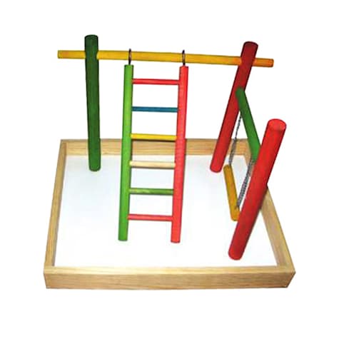 A&E Cage Company Wood Tabletop Play Station