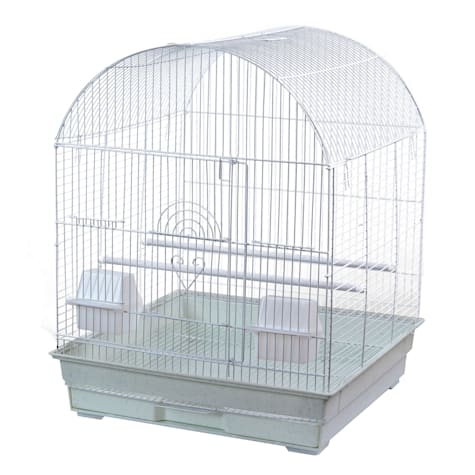 A&E Cage Company White Round Top Cage