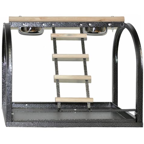 A&E Cage Company Black Table Stand with Ladders and Cups