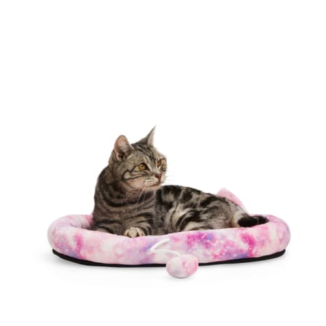 EveryYay Essentials Galaxy Cat Head Donut Bed