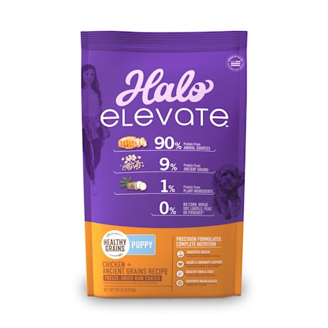 Halo Elevate Dog Healthy Grains Puppy Chicken Recipe Dry Food