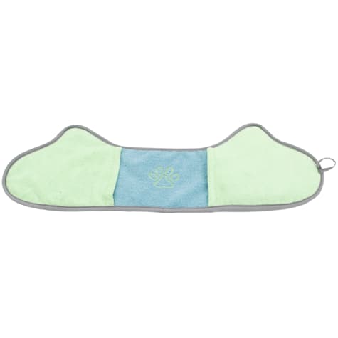 Pet Life 'Bryer' Blue 2-in-1 Hand-Inserted Microfiber Pet Grooming Towel and Brush