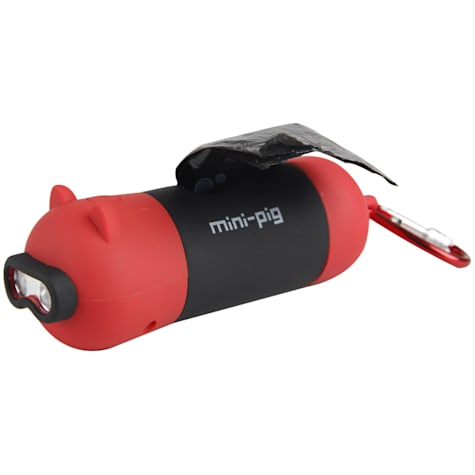 Pet Life 'Oink' Red LED Flashlight and Waste Bag Dispenser