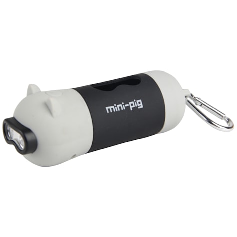 Pet Life 'Oink' Gray LED Flashlight and Waste Bag Dispenser