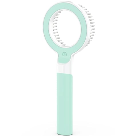 Pet Life 'WAGNIFY' Green 360 Degree and Multi-Directional Modern Grooming Pet Rake Comb