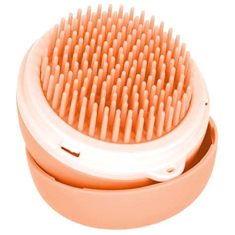 Pet Life 'Bravel' Orange 3-in-1 Travel Pocketed Dual Grooming Brush and Pet Comb