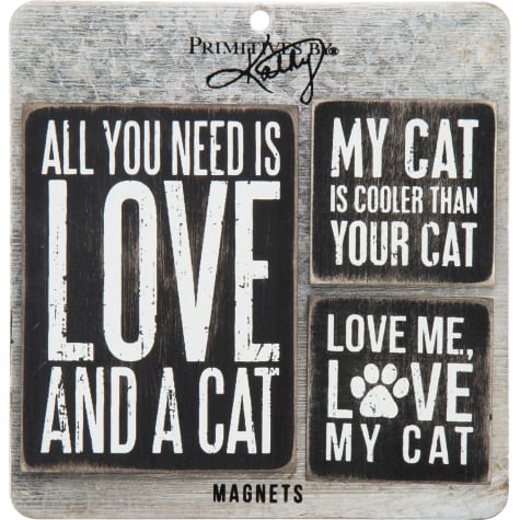 Primitives by Kathy Love and Cat Magnet Set