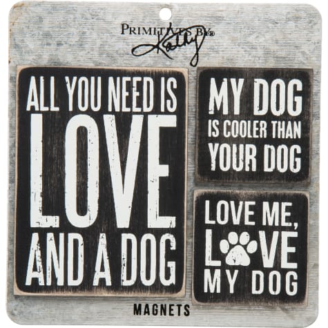 Primitives by Kathy Love and Dogs Magnet Set