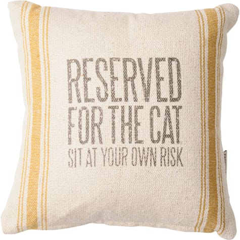Primitives by Kathy Reserved For The Cat Pillow