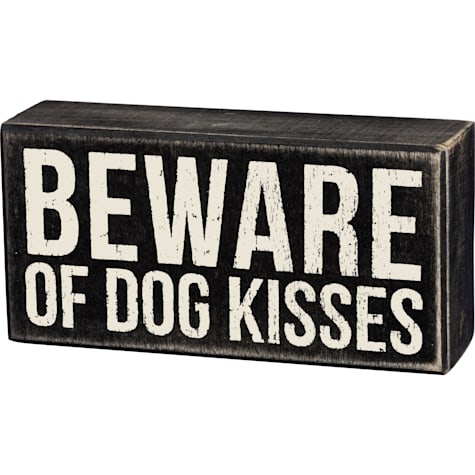 Primitives by Kathy Dog Kisses Box Sign