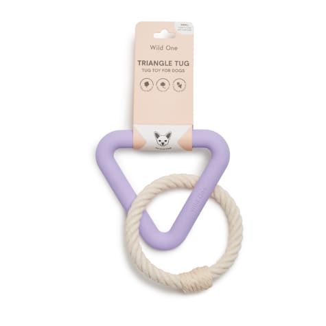 Wild One Lilac Triangle Tug Dog Toy